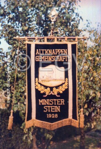 Fahne der Altknappen-Gemeinschaft  Minister Stein (Vorderseite)