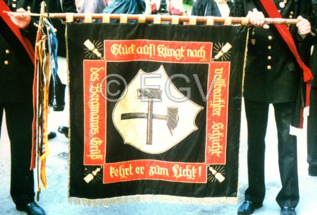 Fahne des Knappenvereins Borussia (Rückseite).