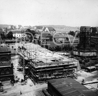 Bau des Magazins Minister Stein, mit Lampenstube und Kauen, 21.06.1938
