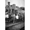 Zecheneisenbahner vor ihrer Lokomotive auf Minister Stein, um 1930