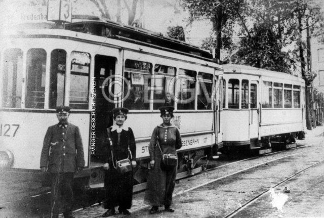 Straßenbahn Linie 3 Lindenhorst - Fredenbaum, der Städtischen Straßenbahn Dortmund, um 1930